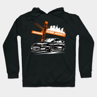 Subaru WRX STi Black White Hoodie